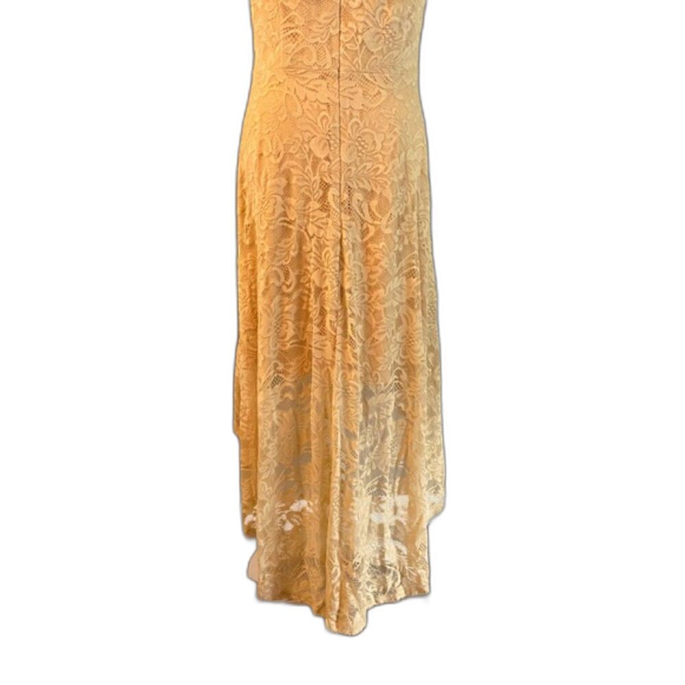 Berry Love High Low Formal Dress XL Chiffon Champagne (Formal or Wedding) - Picture 10 of 13